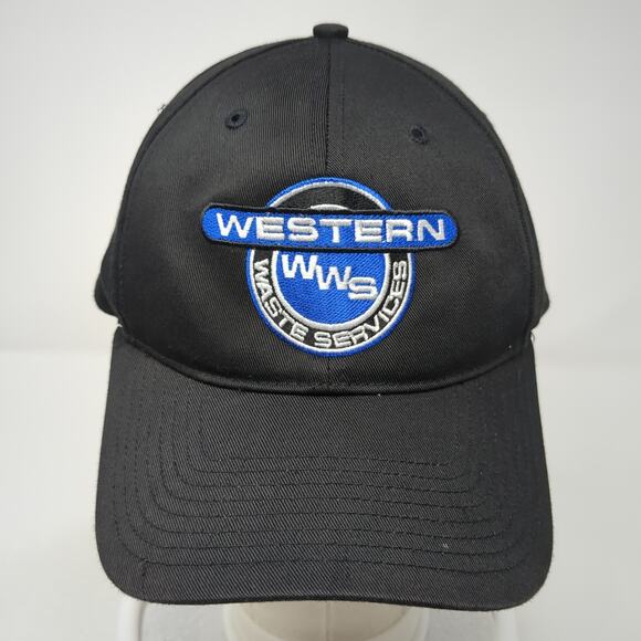 Western Waste Services Strapback Baseball Cap Black L Embroidered Richardson - Picture 2 of 11